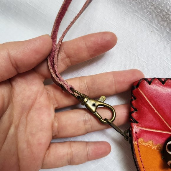 Green Turtle + Red Maple leave Leather Coin/ Change Bags / Wristlets for 1 Price - Picture 12 of 16